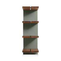 Happy Day Shelving 4 Shelf en Walnut / Grey Green - ángulo 6