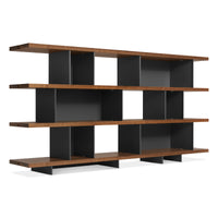 Happy Day Shelving 4 Shelf in Walnut / Oblivion - Angle 5