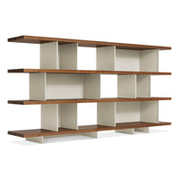 Happy Day Shelving 4 Shelf in Walnut / Putty - Angle 5