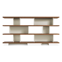 Happy Day Shelving 4 Shelf in Walnut / Putty - Angle 1