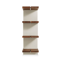 Happy Day Shelving 4 Shelf in Walnut / Putty - Angle 6