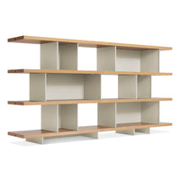 Happy Day Shelving 4 Shelf in White Oak / Putty - Angle 5