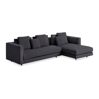 Hands Down Sofa with Chaise in Tofte Navy / Color Mix 2 - Angle 5