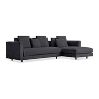Hands Down Sofa with Chaise in Tofte Navy / Color Mix 2 - Angle 4
