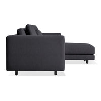 Hands Down Sofa with Chaise in Tofte Navy / Color Mix 2 - Angle 6