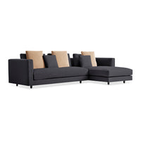 Hands Down Sofa with Chaise in Tofte Navy / Color Mix 2 - Angle 3