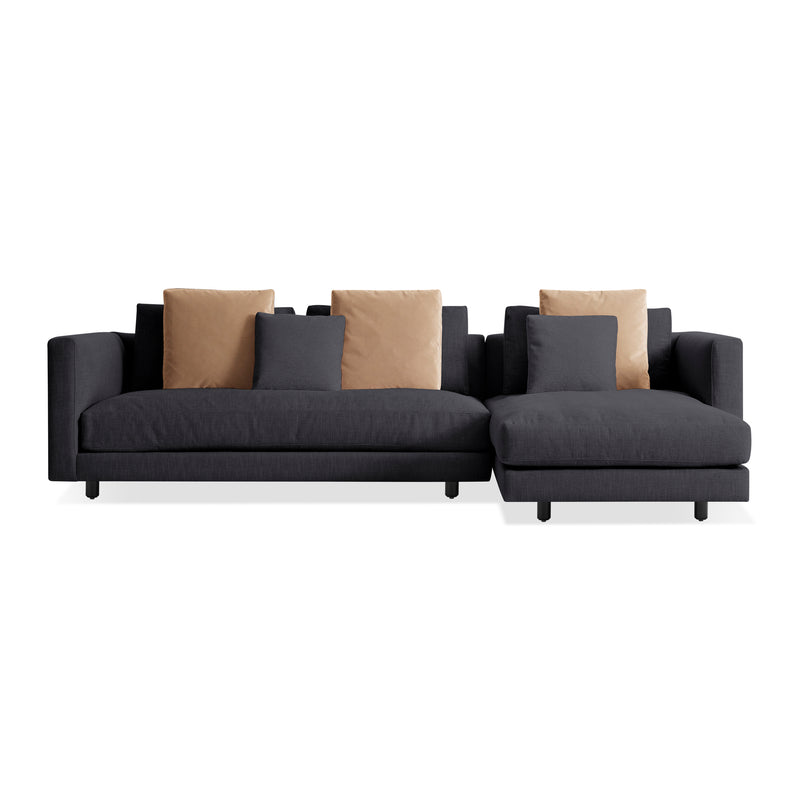 Hands Down Sofa with Chaise in Tofte Navy / Color Mix 2