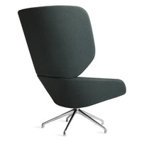 Heads Up Swivel Lounge Chair in Maharam Messenger in Everglade - Angle 5