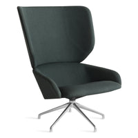 Heads Up Swivel Lounge Chair in Maharam Messenger in Everglade - Angle 3