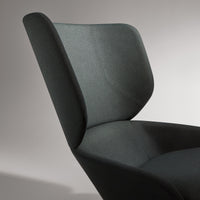 Heads Up Swivel Lounge Chair in Maharam Messenger in Everglade - Angle 7