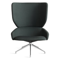 Heads Up Swivel Lounge Chair in Maharam Messenger in Everglade - Angle 1