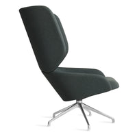 Heads Up Swivel Lounge Chair in Maharam Messenger in Everglade - Angle 4