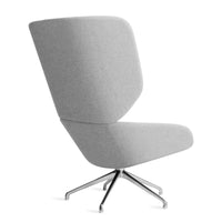 Heads Up Swivel Lounge Chair in Gabro Light Grey - Angle 5
