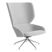 Heads Up Swivel Lounge Chair in Gabro Light Grey - Angle 3