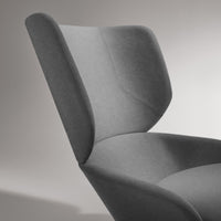Heads Up Swivel Lounge Chair in Gabro Light Grey - Angle 7