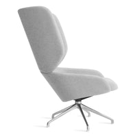 Heads Up Swivel Lounge Chair in Gabro Light Grey - Angle 4