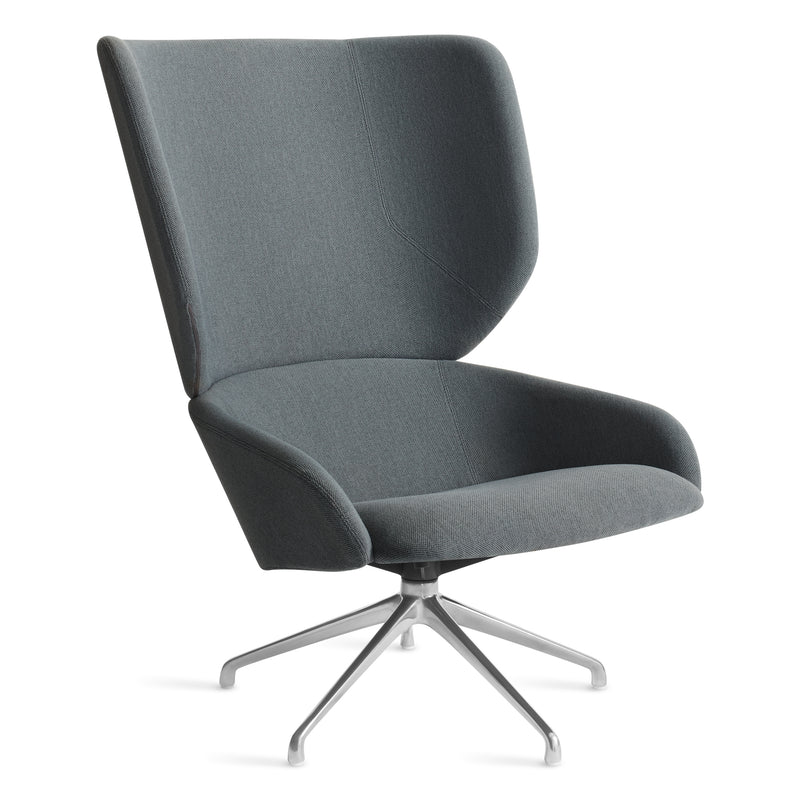 Heads Up Swivel Lounge Chair in Maharam Mode in Machine - Angle 2