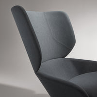 Heads Up Swivel Lounge Chair in Maharam Mode in Machine - Angle 7