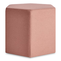 Hecks Ottoman in Vesper Blush - Angle 5