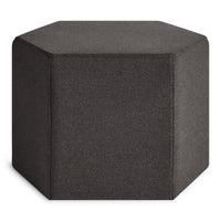 Hecks Ottoman in Vesper Charcoal - Angle 2