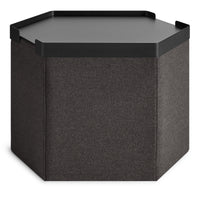 Hecks Ottoman in Vesper Charcoal - Angle 3