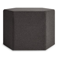 Hecks Ottoman in Vesper Charcoal - Angle 1