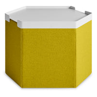 Hecks Ottoman in Vesper Citron - Angle 3