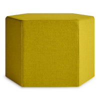 Hecks Ottoman in Vesper Citron - Angle 1