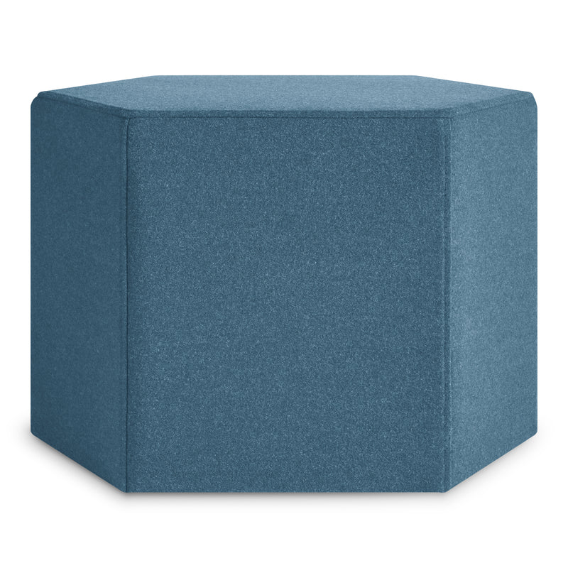 Hecks Ottoman in Vesper Marine Blue - Angle 1
