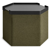 Hecks Ottoman in Vesper Olive - Angle 3