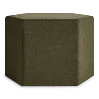 Hecks Ottoman in Vesper Olive - Angle 1