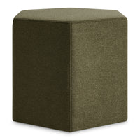 Hecks Ottoman in Vesper Olive - Angle 5