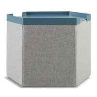 Hecks Ottoman Tray in Marine Blue - Angle 1