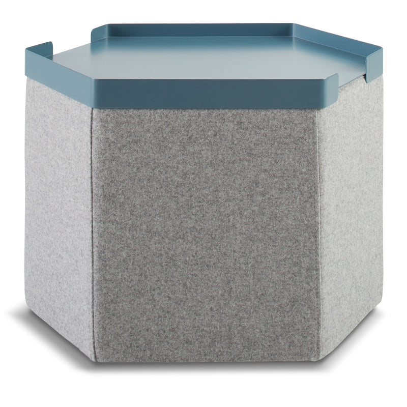 Hecks Ottoman Tray in Marine Blue - Angle 2