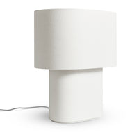 Hilla Large Table Lamp in Linen - Angle 6