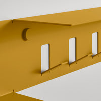 Hall Pass Wall Shelf with Hooks in Mustard - Angle 5