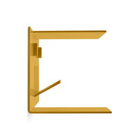 Hall Pass Wall Shelf with Hooks in Mustard - Angle 4