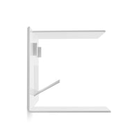Hall Pass Wall Shelf with Hooks in White - Angle 5