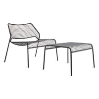 Hot Mesh Ottoman in Black - Angle 6