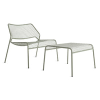 Hot Mesh Ottoman in Grey Green - Angle 6