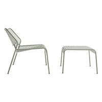 Hot Mesh Ottoman in Grey Green - Angle 7