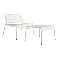 Hot Mesh Ottoman in Off White - Angle 6