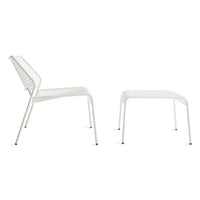 Hot Mesh Ottoman in Off White - Angle 7