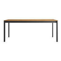 Hold Tight 76&quot; Outdoor Dining Table in Teak / Carbon - Angle 1