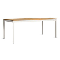 Hold Tight 76" Outdoor Dining Table in Teak / White - Angle 3