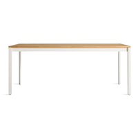 Hold Tight 76" Outdoor Dining Table in Teak / White - Angle 1
