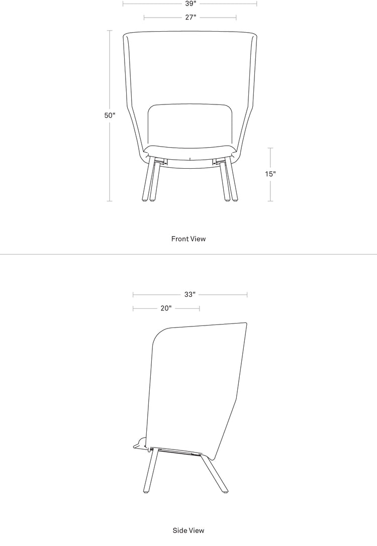 Hedge High Back Lounge Chair | Blu Dot, image size:750x1087