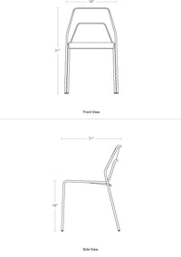 Hot Mesh Chair in Grey Green - Angle 4
