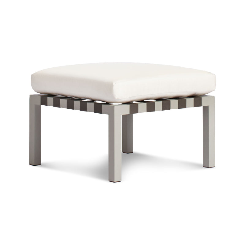 Jibe Outdoor Ottoman in Grey / Sunbrella Canvas - Angle 2