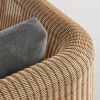 Loophole Outdoor Lounge Chair in Toohey Charcoal - Angle 8